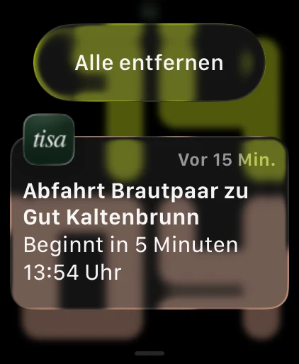 Push-Erinnerung auf der Apple Watch